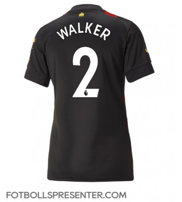 Manchester City Kyle Walker #2 Borta Matchtröja Dam 2022-23 Kortärmad